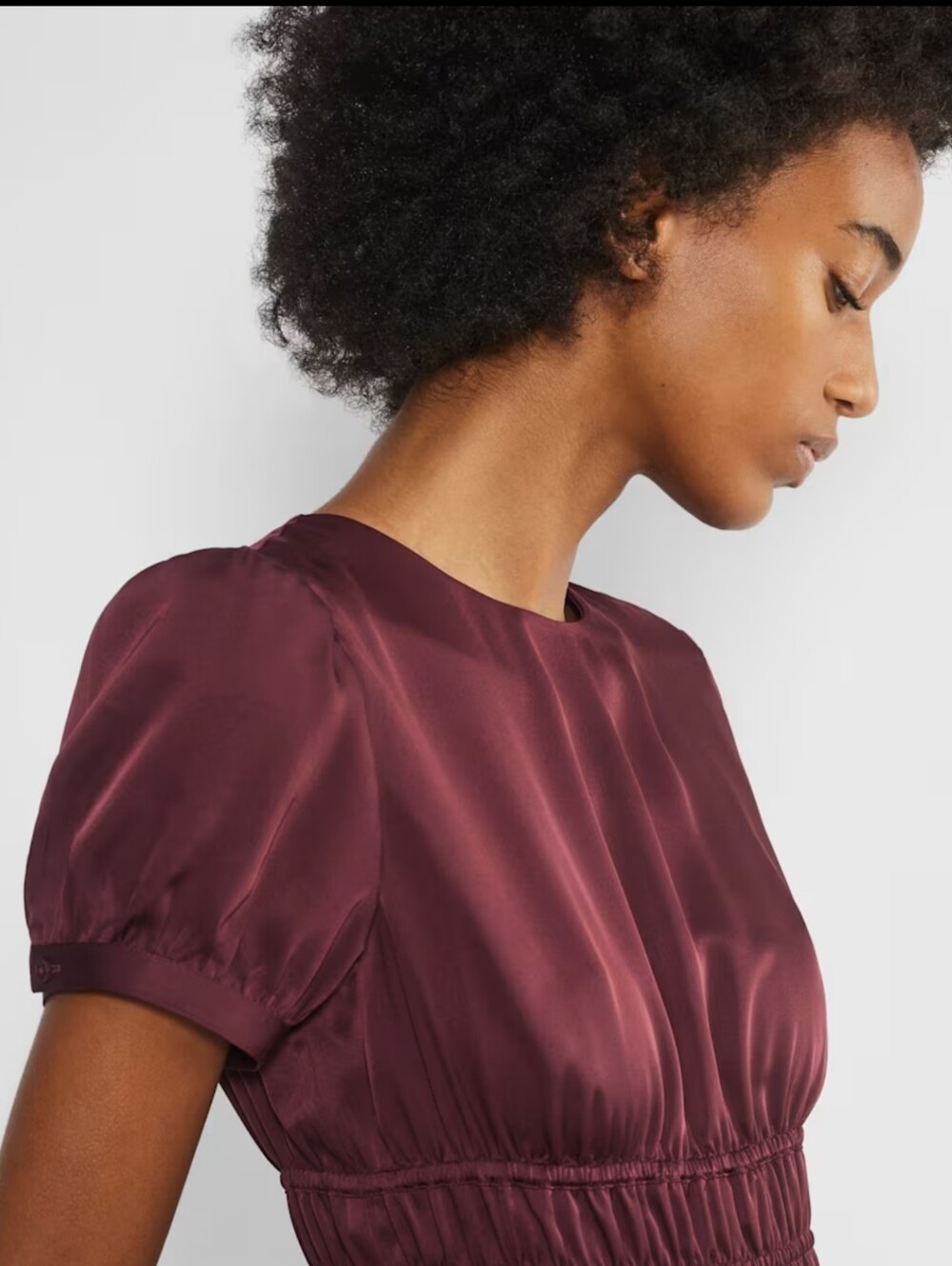 Aritzia Sunday Best Anderson Short Babydoll Puff-Sleeve Smocked Waist Dress - Picture 6 of 15